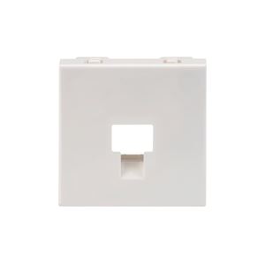 Face avant affleurante CORNING POUYET blanche 45x45 pour 1 connecteur sans volet