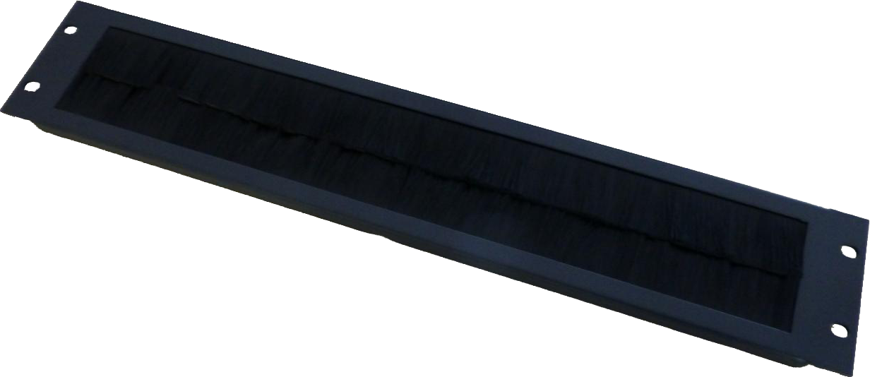 Module balai simple brosse 2U acier noir