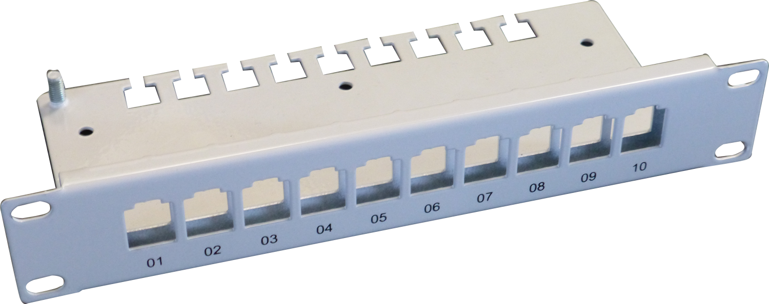 Panneau 10 ports Keystone pour coffret MiniVDI 10"