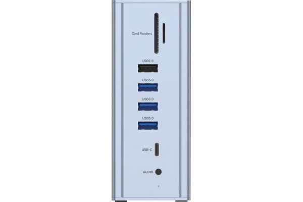 Station d accueil DisplayLink 15 en 1 USB-A/C Triple écran 4K LAN Hub SD/microSD