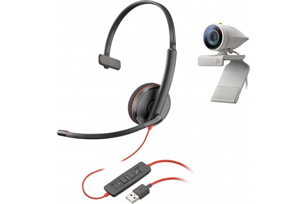 POLY Webcam Studio P5 & Blackwire 3210 USB-A 1 écouteur