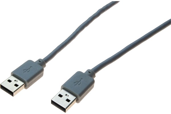 Cordon USB 2.0 type A / A gris - 2,0 m