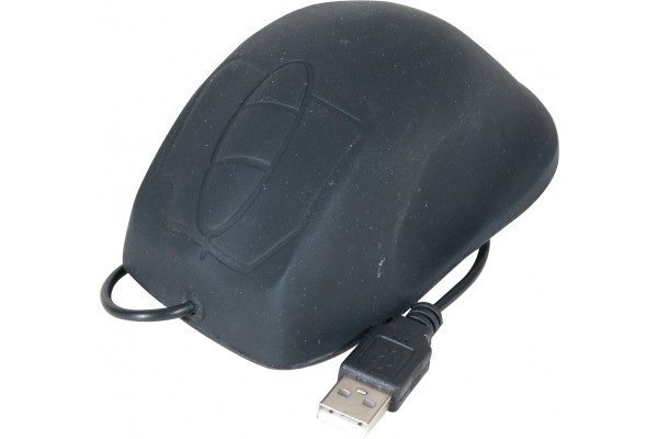 Souris étanche en silicone USB/PS2 noire