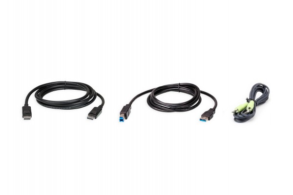 ATEN 2L-7D02UDPX3 Kit de câbles KVM DisplayPort USB-A audio 1.80 m