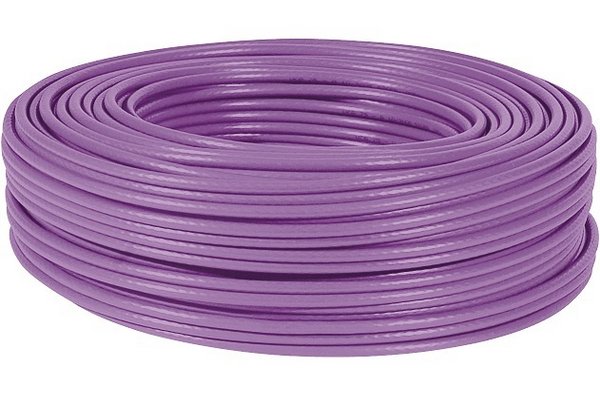 DEXLAN câble monobrin U/FTP CAT6A violet LS0H RPC Dca - 100 m