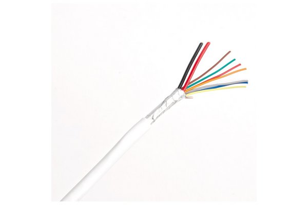 EKIVALAN Câble alarme souple 6x0,22mm² +alim 2x0,75mm² LSZH Eca blanc - 100 m