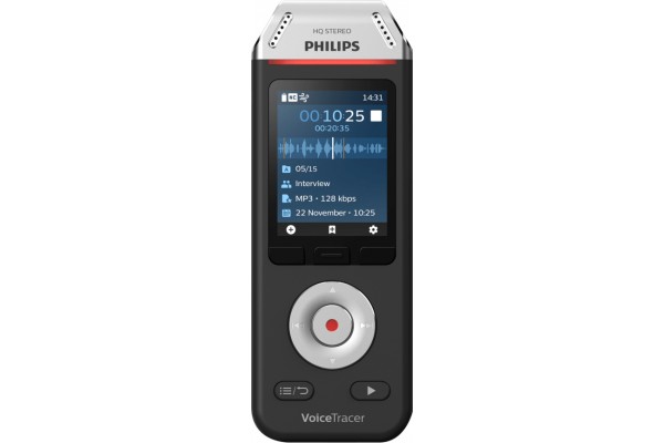 PHILIPS DVT2110: 8Go + stéréo + MP3 et PCM + écran couleur + batterie recharge