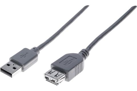 Rallonge éco USB 2.0 A / A grise - 0,6 m