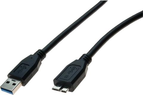 Cordon USB 3.0 type A / micro B noir - 3,0 m
