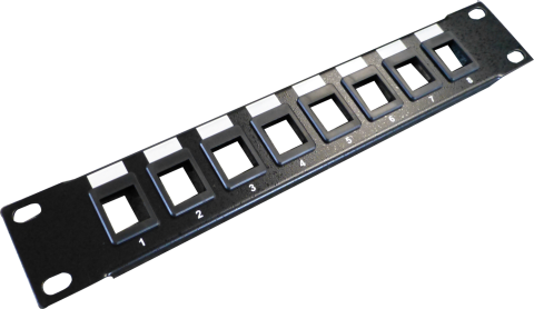 Panneau 8 ports Keystone vide pour coffret MiniVDI 10''