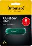 INTENSO Clé USB 2.0 Rainbow Line - 8 Go Vert