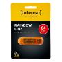 INTENSO Clé USB 2.0 Rainbow Line - 64 Go Orange