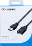 DACOMEX Rallonge USB 3.1 Gen1 Type-A - Type-A noire - 1,8 m