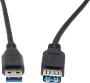 Rallonge USB 3.0 type A / A noire - 1,8 m