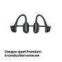 SHOKZ Casque à conduction osseuse OpenRun Pro - Bluetooth - Noir