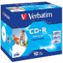 CD-R 80 700Mo Imprimable Verbatim Pack de 10 boites cristal